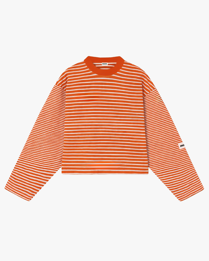 STRIPED LONGSLEEVE - ORANGE/CREAM