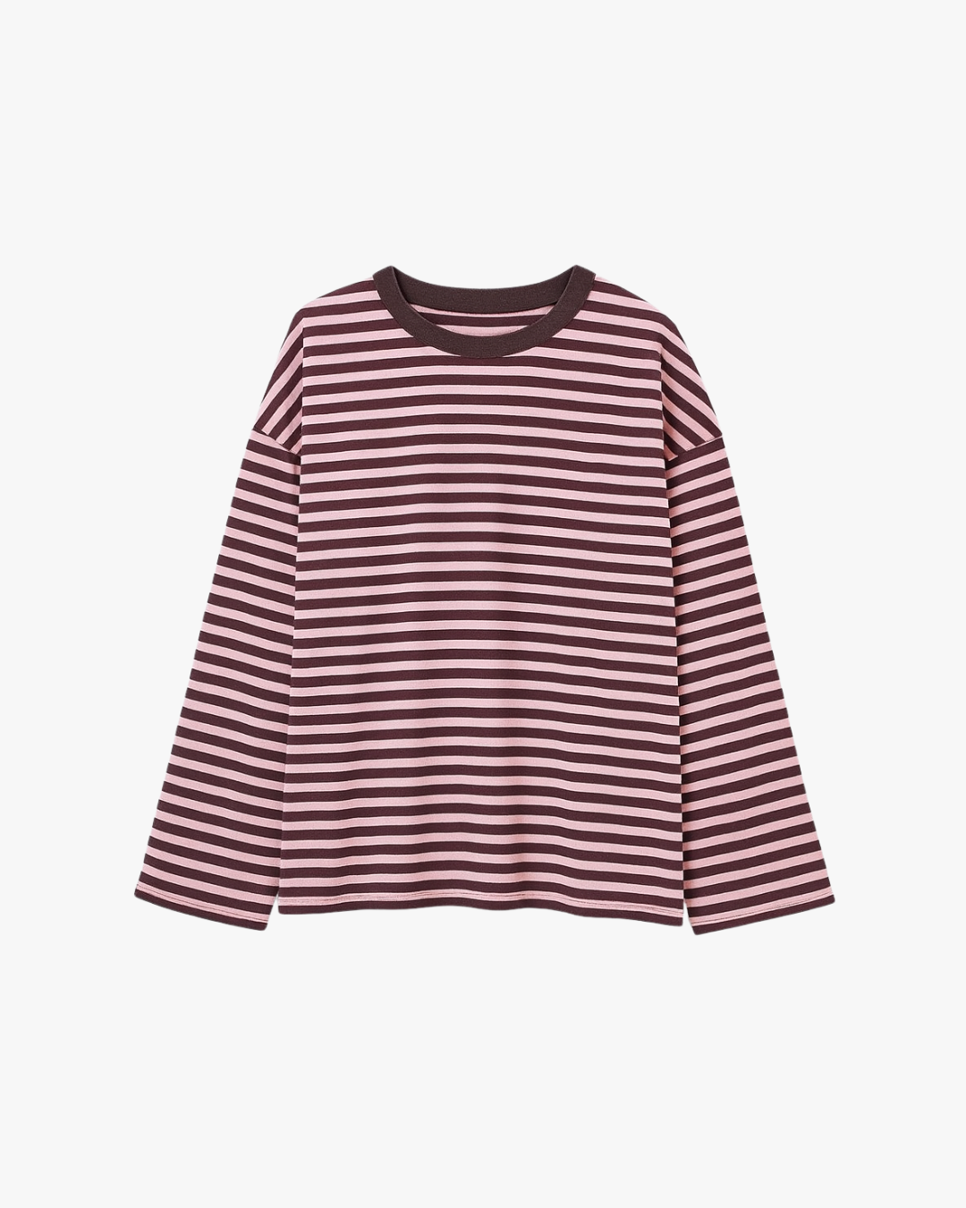 STRIPED LONGSLEEVE - PINK/BROWN