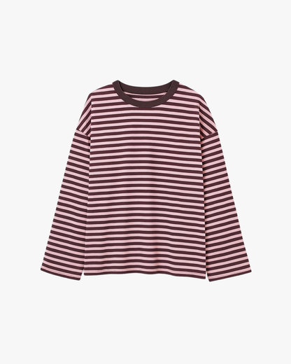 STRIPED LONGSLEEVE - PINK/BROWN