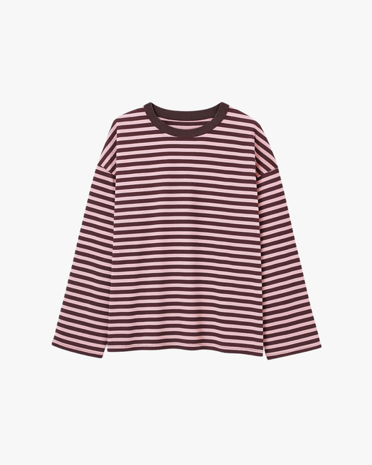 STRIPED LONGSLEEVE - PINK/BROWN