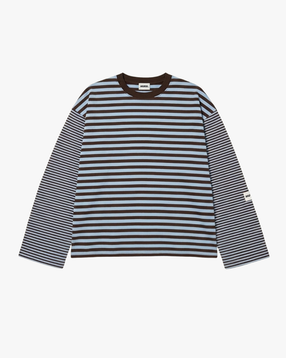 STRIPED LONGSLEEVE - BLUE/BROWN