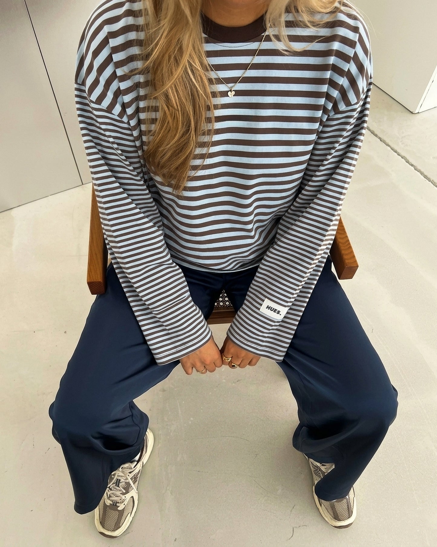 STRIPED LONGSLEEVE - BLUE/BROWN