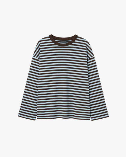 STRIPED LONGSLEEVE - BLUE/BROWN