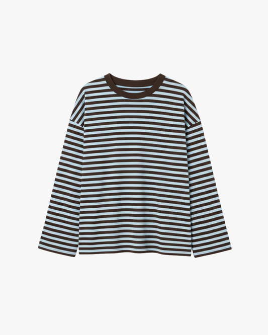 STRIPED LONGSLEEVE - BLUE/BROWN