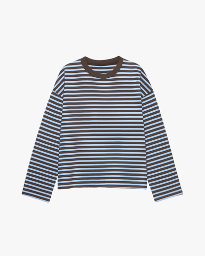 STRIPED LONGSLEEVE - BLUE/BROWN