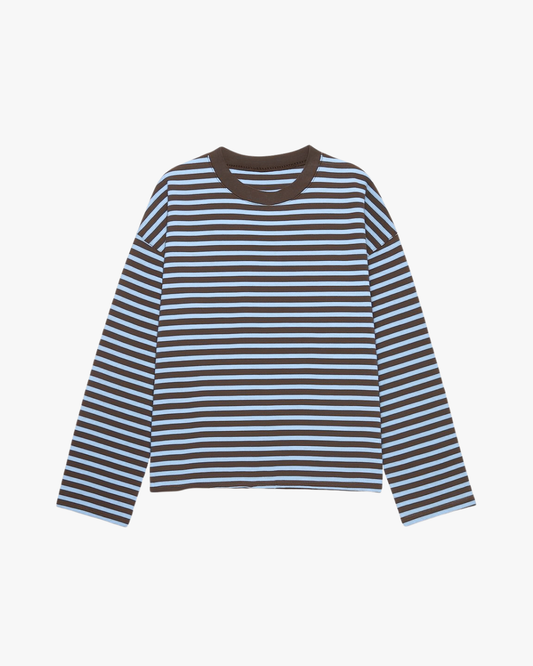 STRIPED LONGSLEEVE - BLUE/BROWN