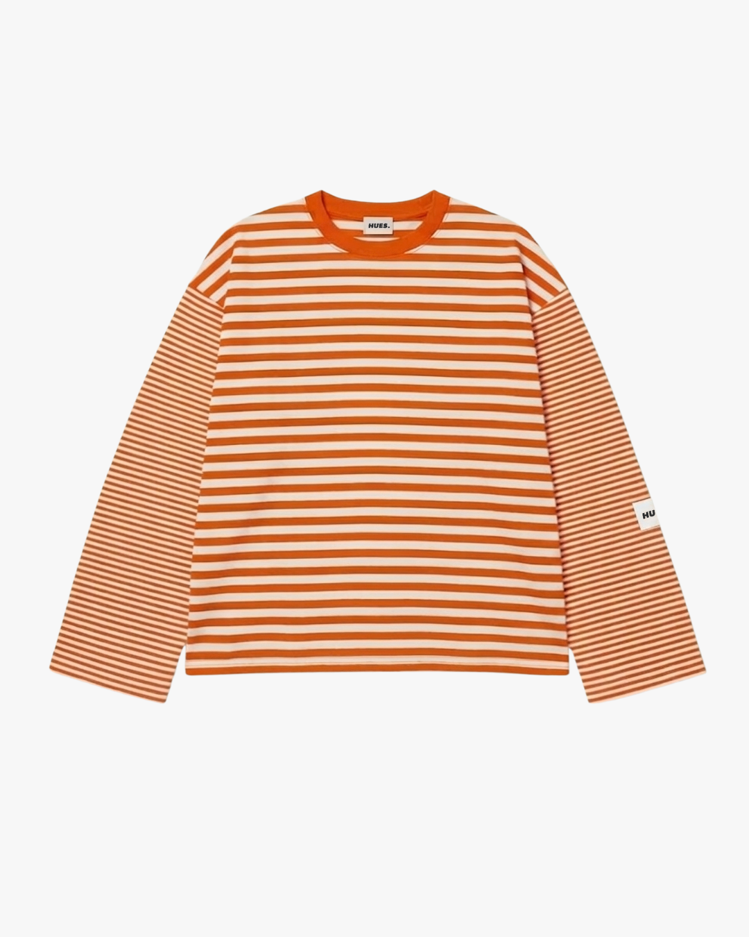 STRIPED LONGSLEEVE - ORANGE/WHITE