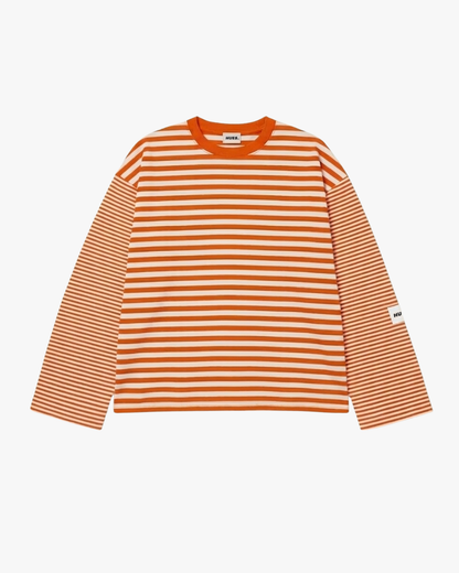 STRIPED LONGSLEEVE - ORANGE/WHITE