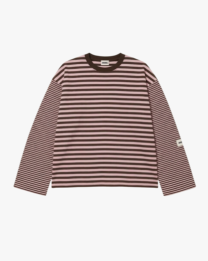 STRIPED LONGSLEEVE - PINK/BROWN