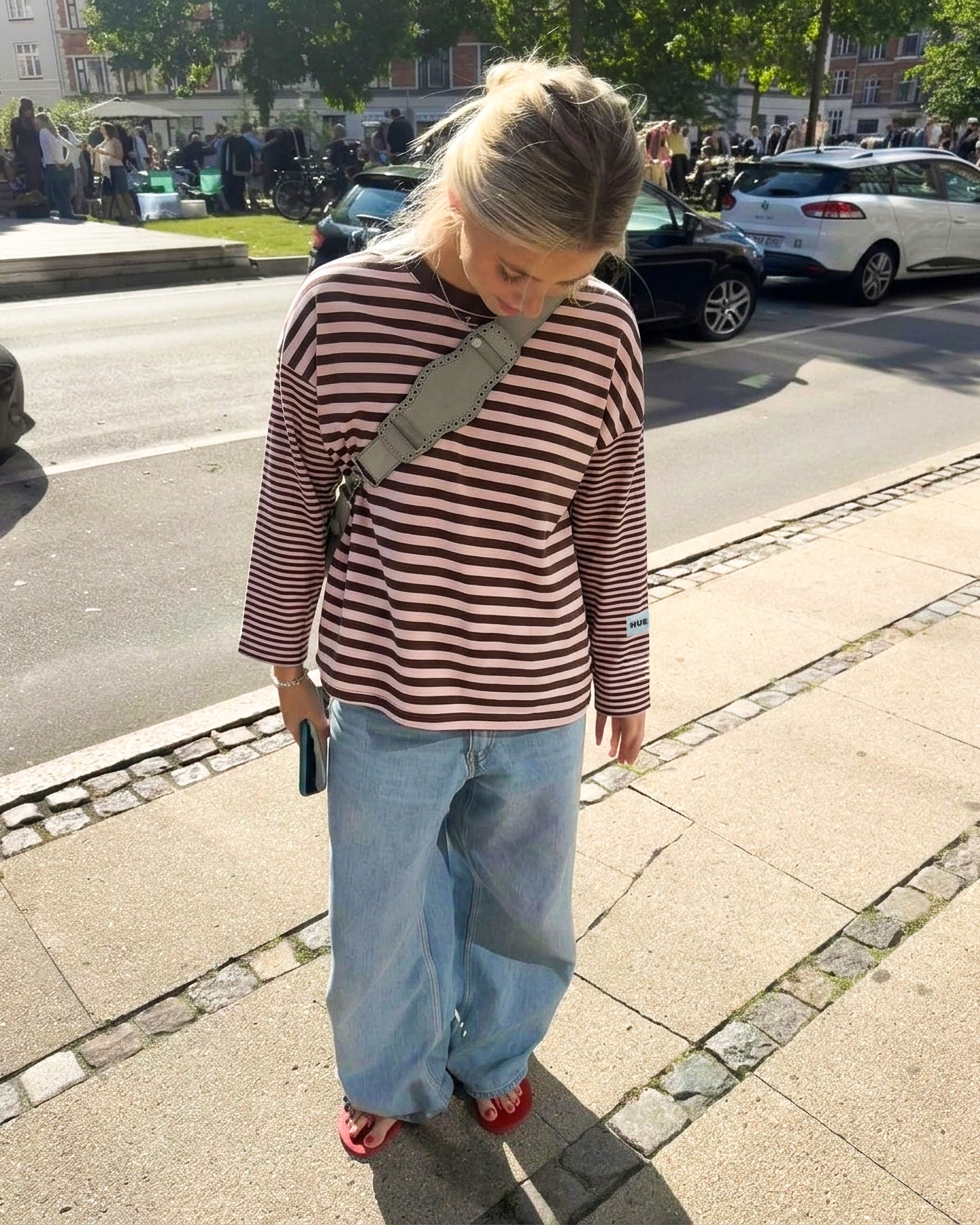 STRIPED LONGSLEEVE - PINK/BROWN