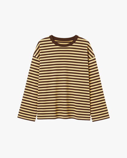 STRIPED LONGSLEEVE - YELLOW/BROWN