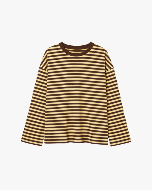 STRIPED LONGSLEEVE - YELLOW/BROWN