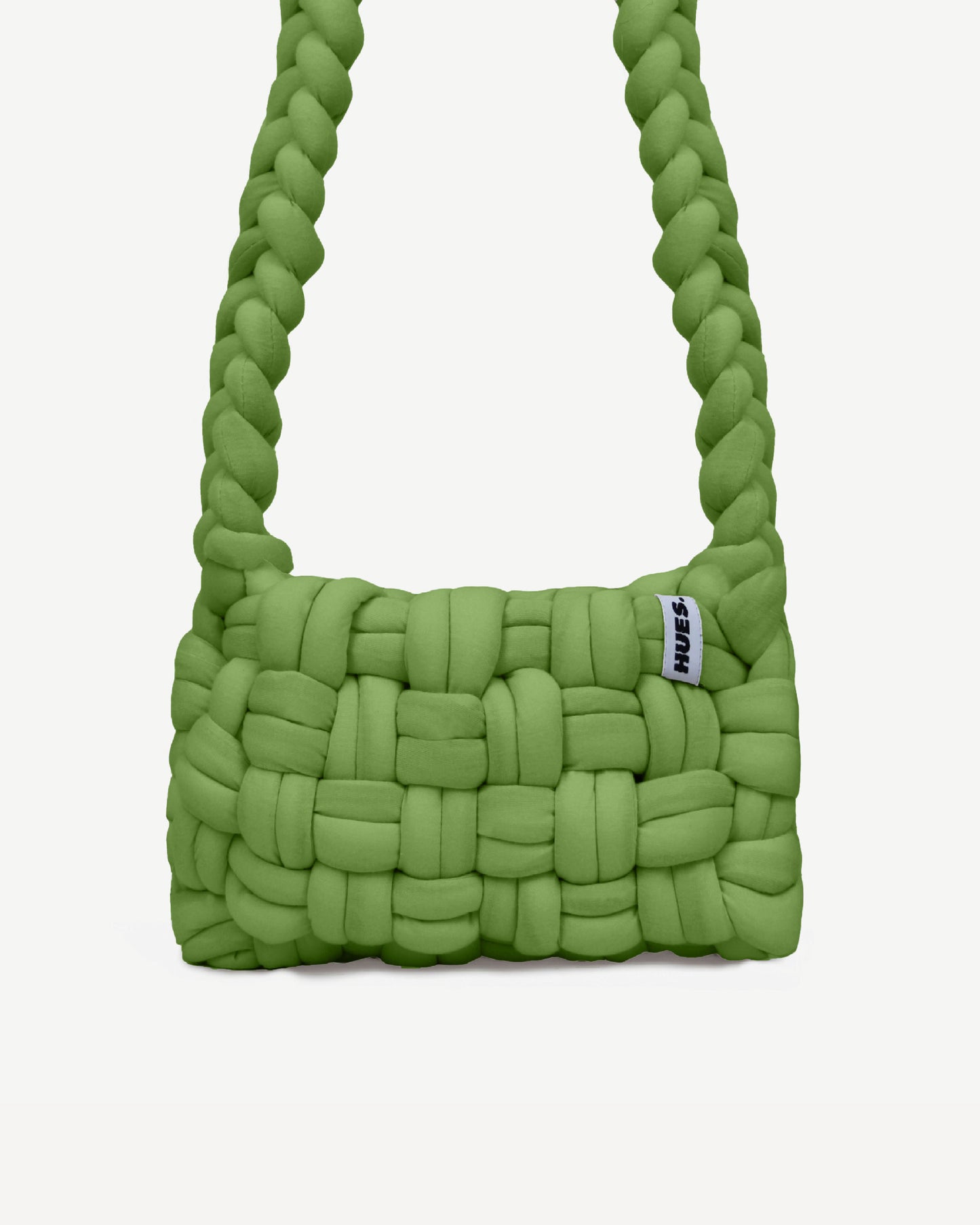 HUES STUDIOS | Shao bag Green 🍏 | Groen | Chunky yarn | Crochet | Gehaakte tas | Binnentas | Voorzijde | Bestel nu!