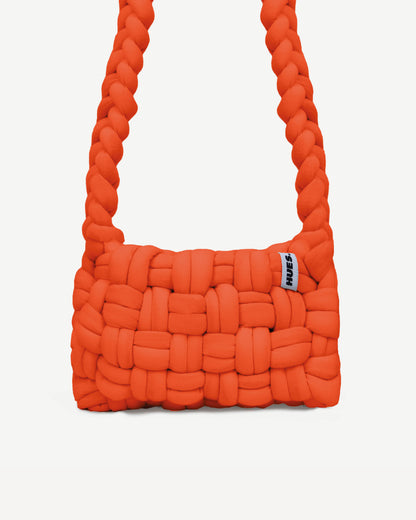 HUES STUDIOS | Shao bag Orange 🍊 | Oranje | Chunky yarn | Crochet | Gehaakte tas | Voorzijde | Koningsdag | Bestel nu!