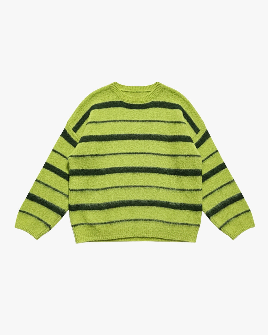 STRIPED MOHAIRMIX KNIT - GREEN